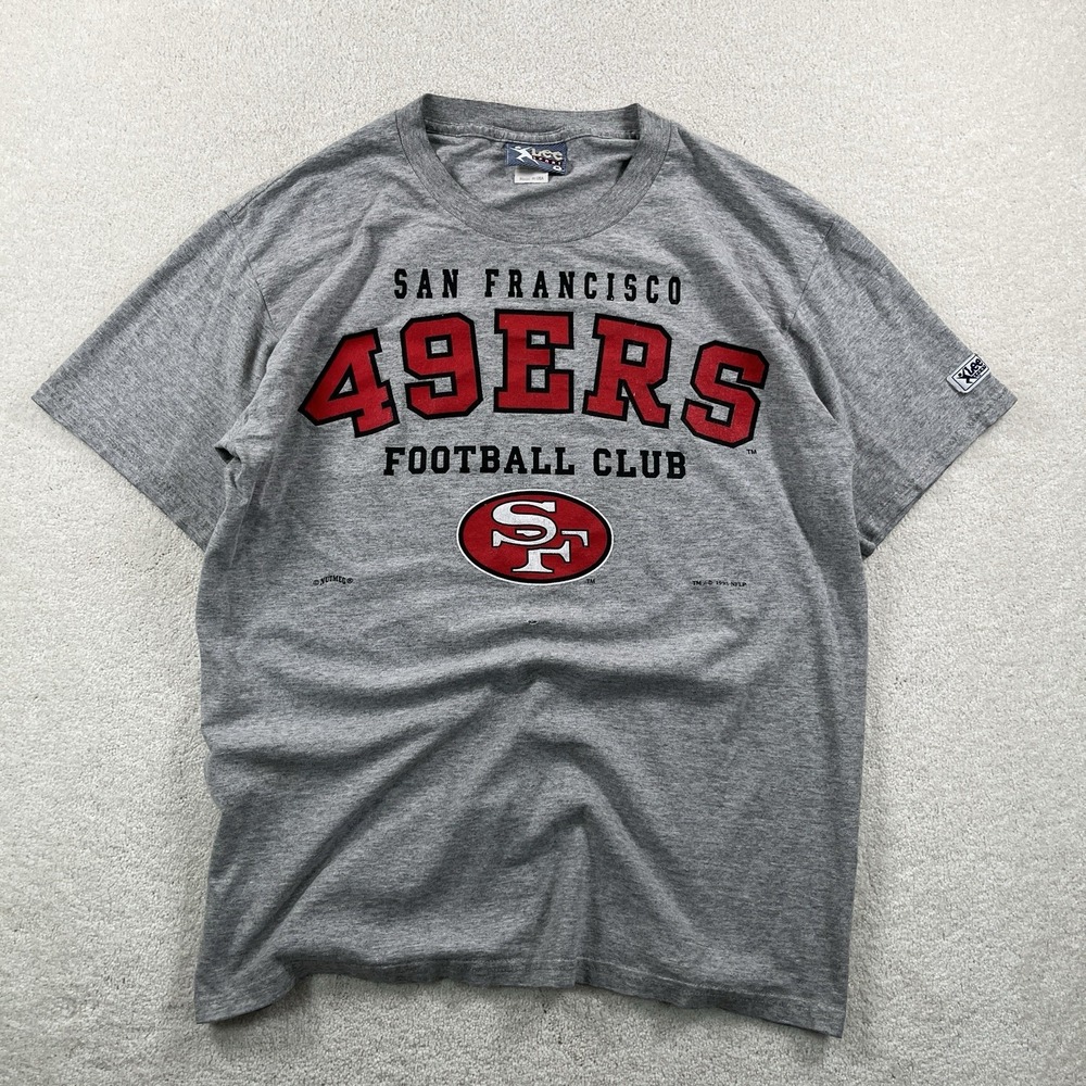 Vintage 1995 Nutmeg Lee Sport San Francisco 49ers T-shirt Men's Med Gray NFL 90s